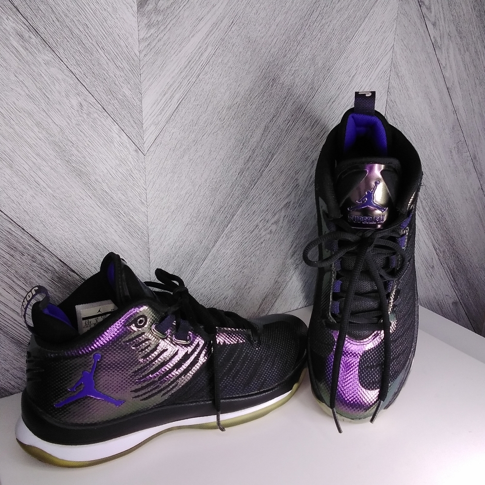 Air Jordan Super. Fly 5 BG "Concord" Basketball Shoe Sz US 5.5 Y Kids (Black)